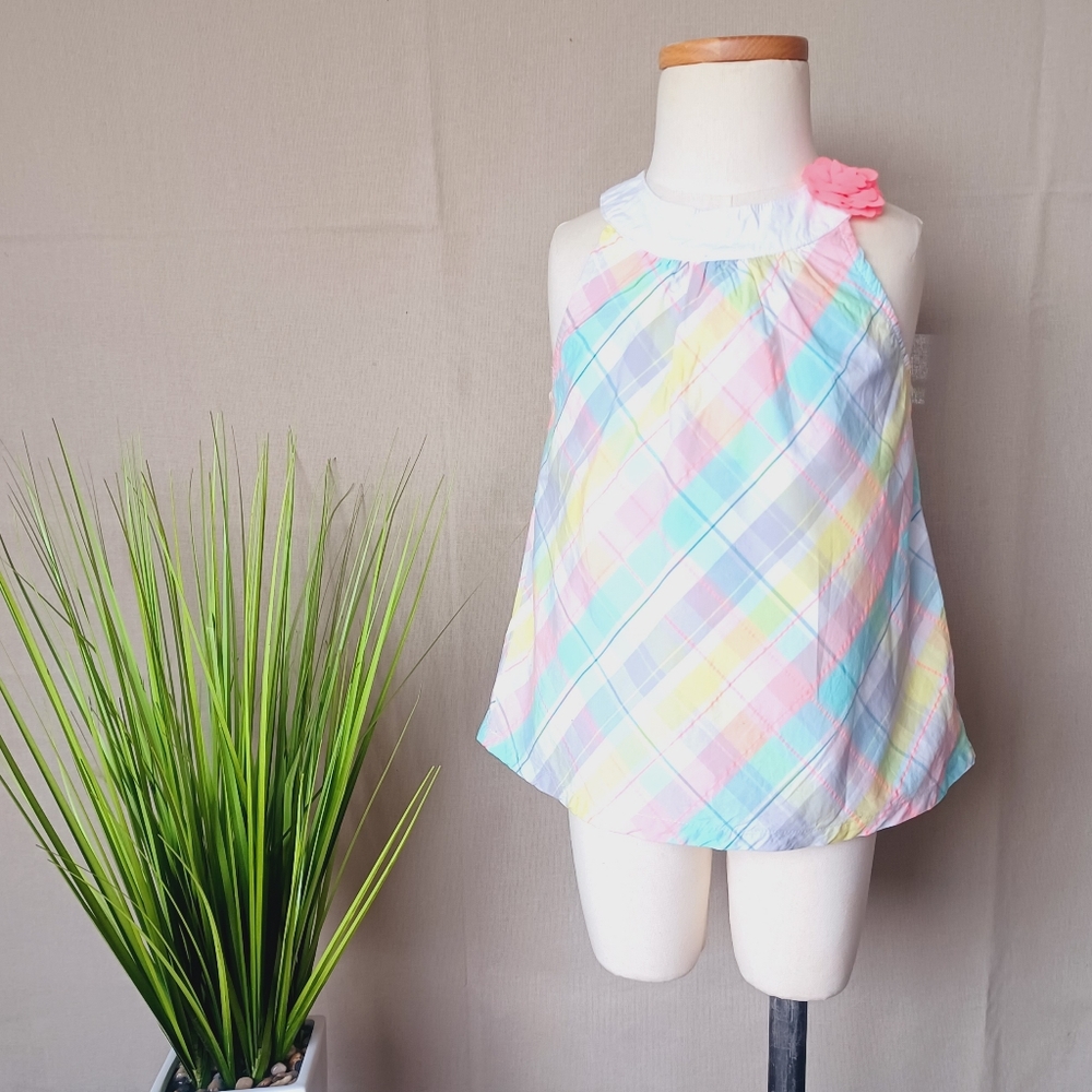 Gymboree Neon Plaid Smock Top